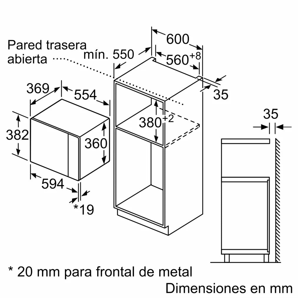 MICROONDAS BOSCH EMPOTRABLE (2309) BEL554MS0
