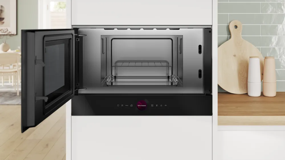 MICROONDAS BOSCH EMPOTRABLE 60 CM APERTURA IZQUIERDA SERIE 8 BLACK BEL7321B1