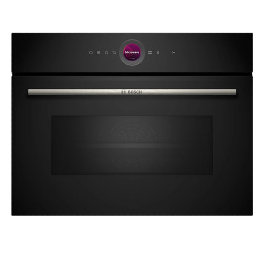 MICROONDAS BOSCH CRISTAL NEGRO CON GRILL 36L ABATIBLE CEG732XB1