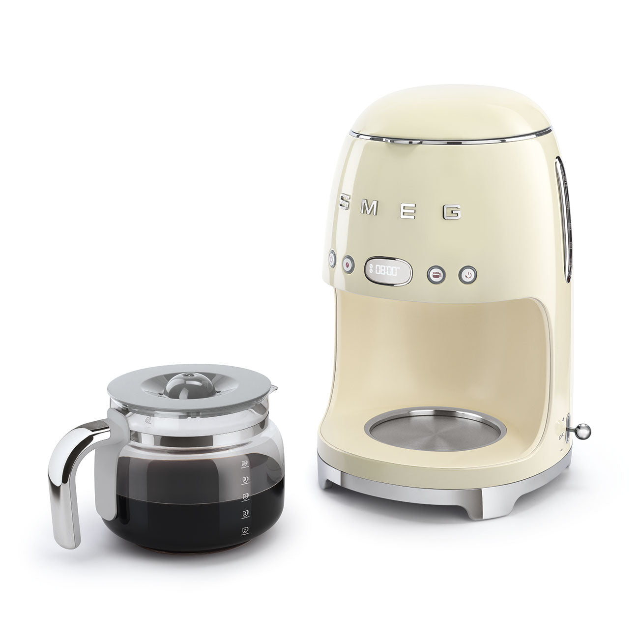 CAFETERA DE FILTRO SMEG 50'S RETRO STYLE CREMA DCF02CRAR