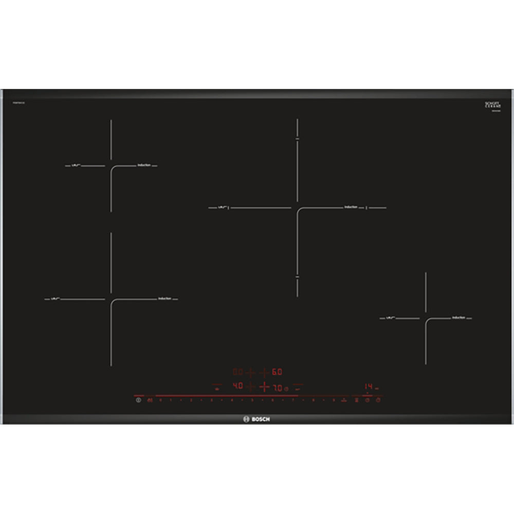 ANAFE BOSCH INDUCCIÓN 80 CM 4 ZONAS PIE875DC1E