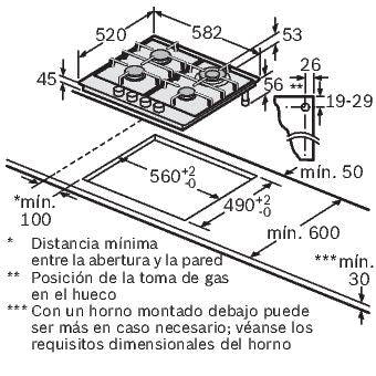 ANAFE BOSCH 4HORNALLAS INOX 60CM (2777) PGH6B5B90
