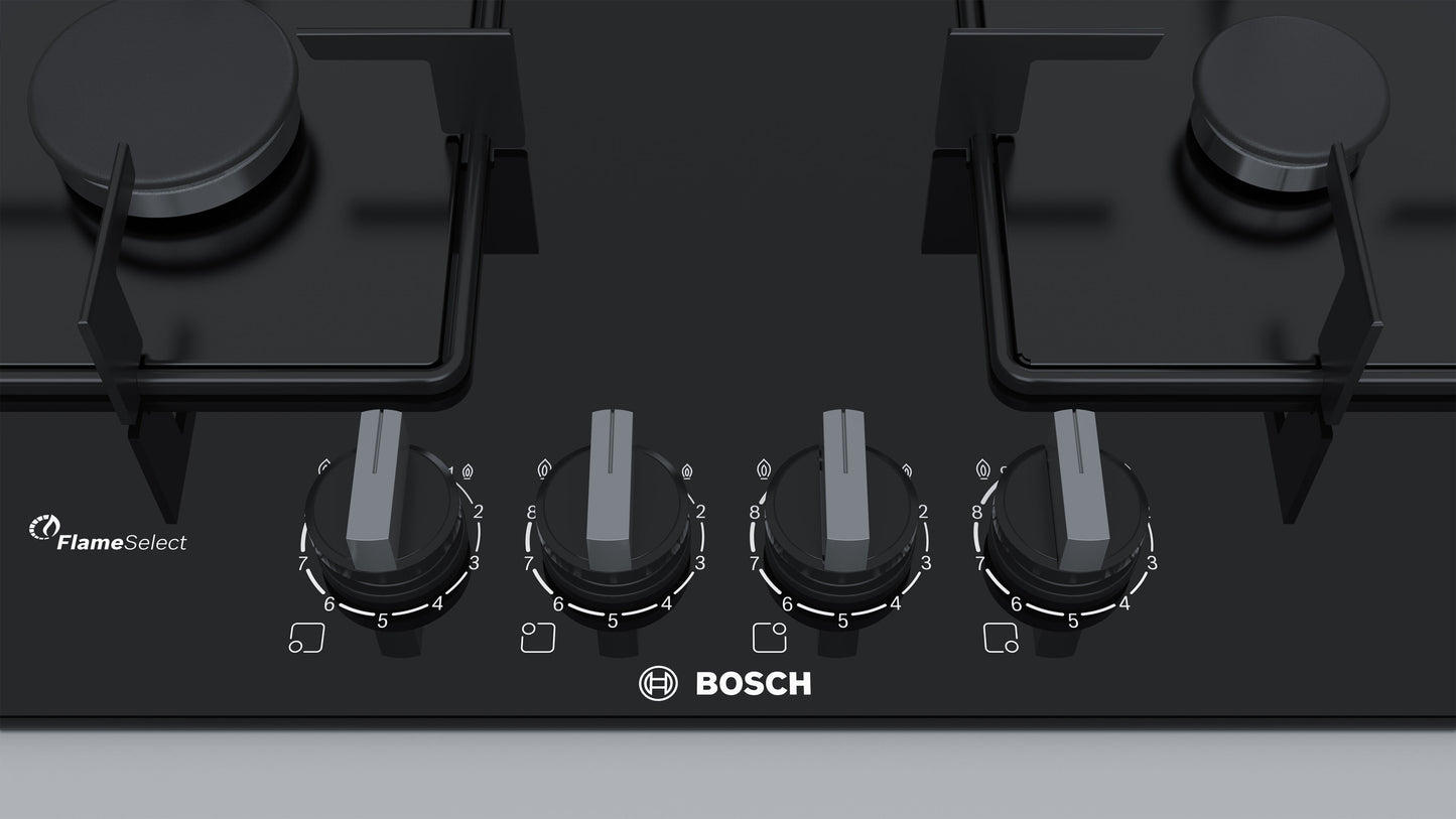 ANAFE BOSCH A GAS 4H BASE VIDRIO 60CM (6620)  PPP6A6B20