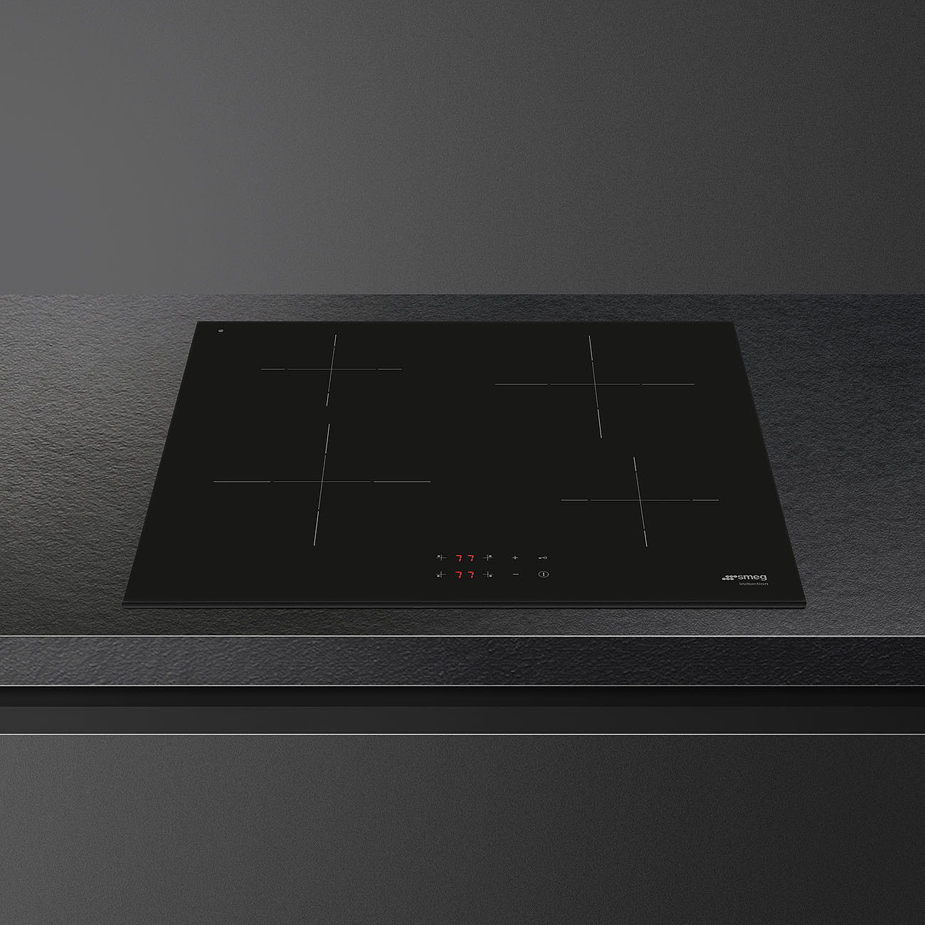ANAFE SMEG INDUCCIÓN 60 CM 4 ZONAS NEGRO SI5641DAR
