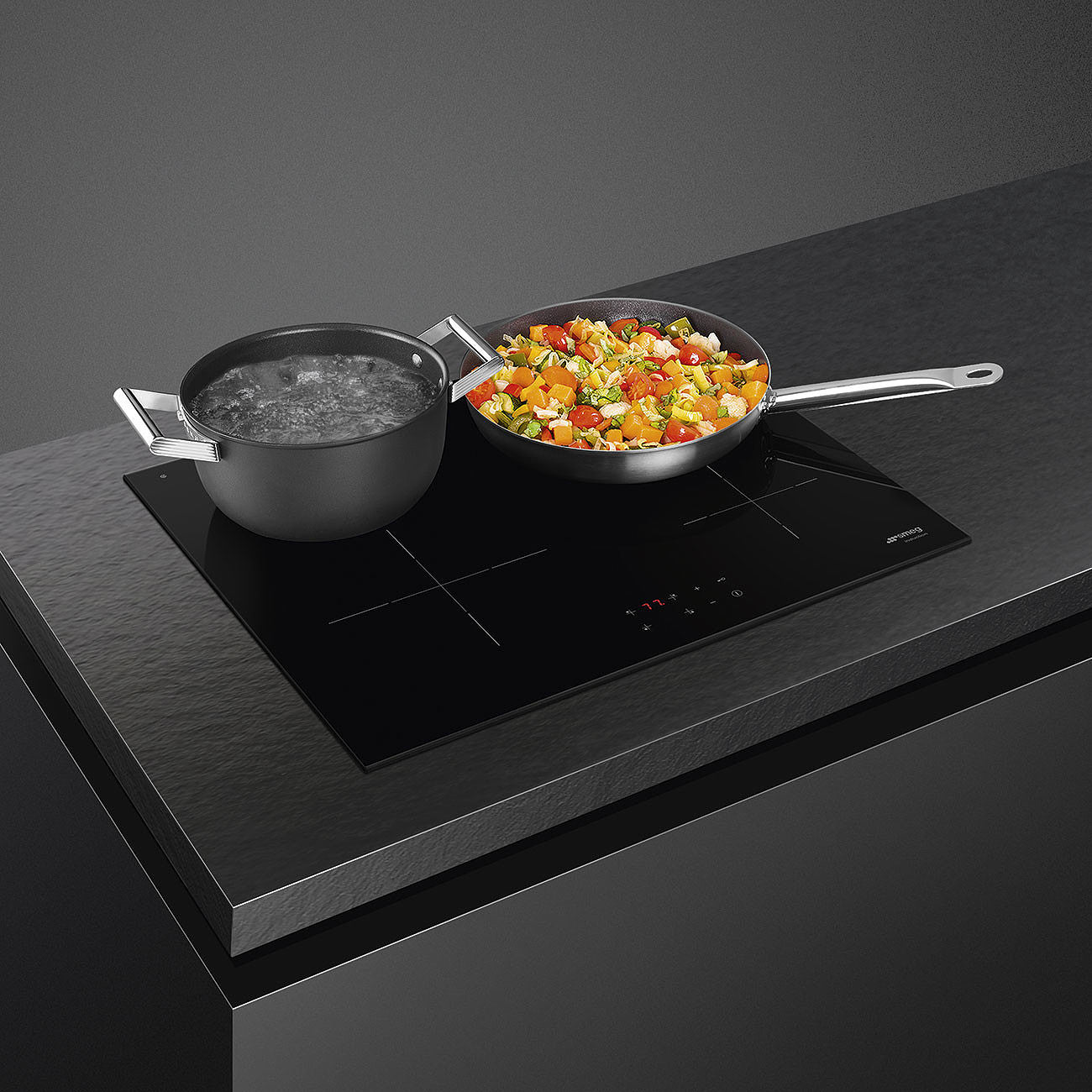 ANAFE SMEG INDUCCIÓN 60 CM 4 ZONAS NEGRO SI5641DAR